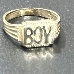 10k Yellow Gold Boys Ring 