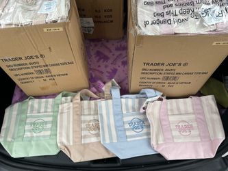 Trader Joe’s striped tote bag