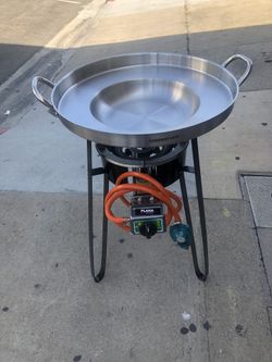 Comal y quemador y base para pollo y pescado y camarones