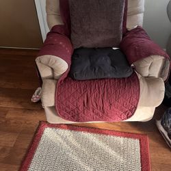 2 Brown Recliner Chairs 