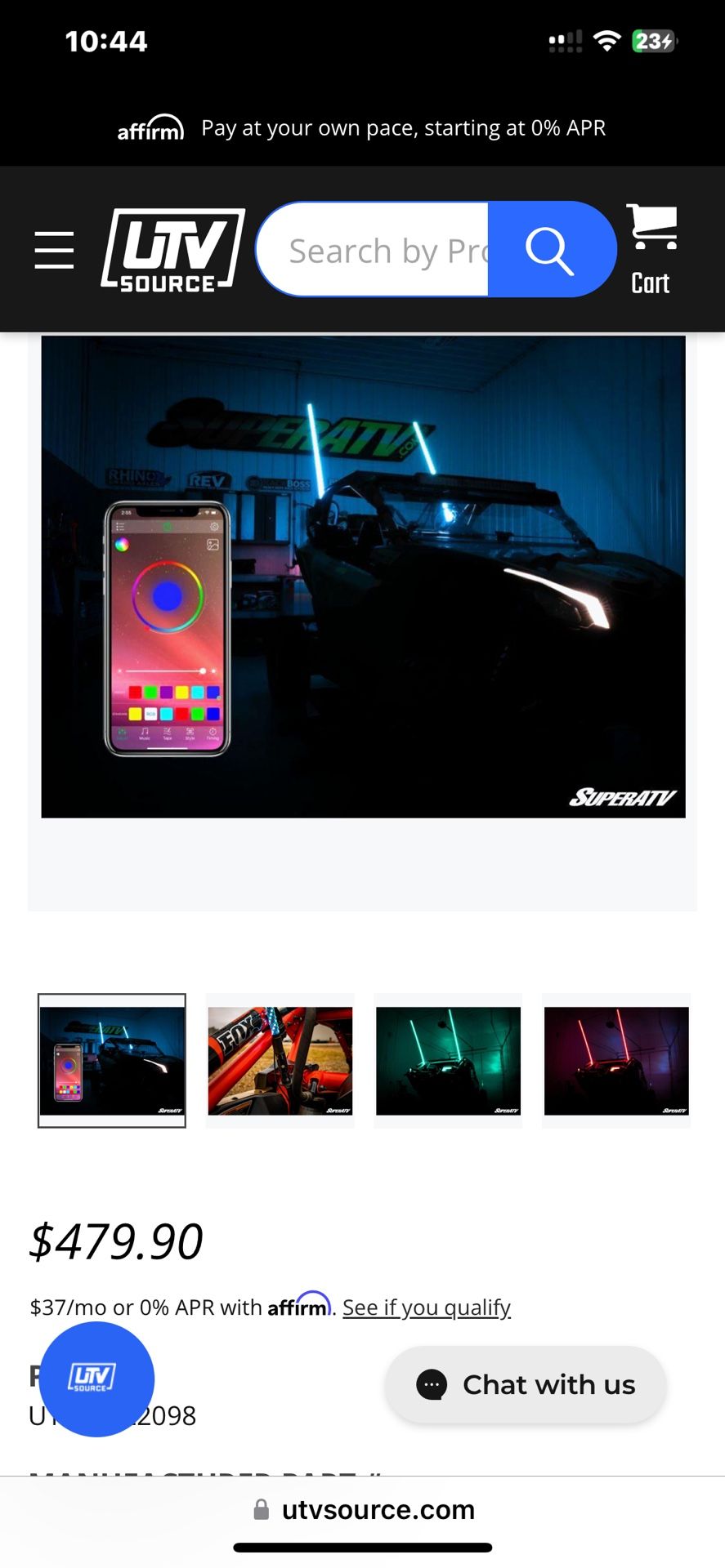 Super ATV 5” RGB LED Whip Lights