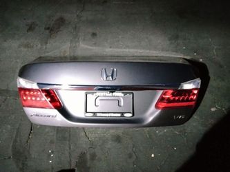 2013-2017 Honda Accord Sedan complete trunk deck with lights and inner accessories and camera accessories OEM.