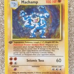 MACHAMP POKEMON Card  FACTORY SEALED 1st Edition 1999 Mint Condition WOTC Holo 