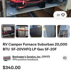 RV Furnace,Water Pump And Hot Water Heater!