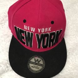 Pink New York SnapBack Hat 