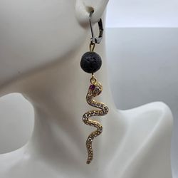 Golden Snake Earrings