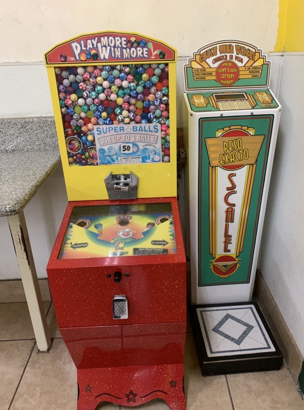 Bussines(candy,scales,super Ball Machines)