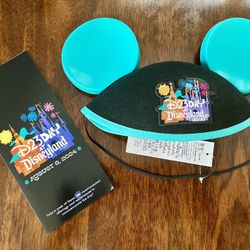 Disneyland Exclusive D23 Day 2024 Mickey Ears hat & Poster Map Combo NWT