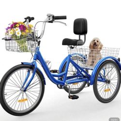 Bicicleta azul Triciclo Adulto3 Llantas Nueva 10/10