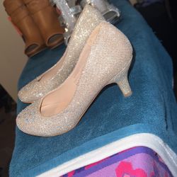 Nude Sparkle Heels