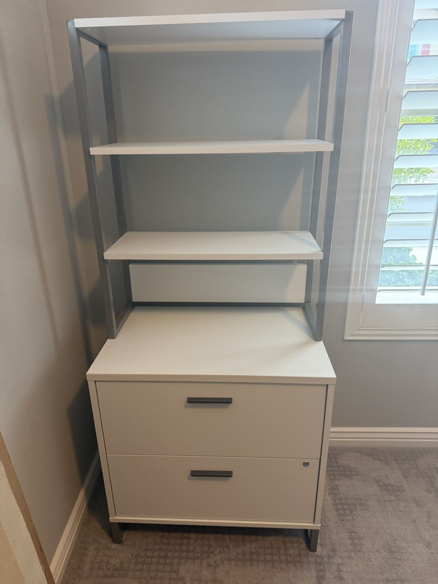 Bookshelf  + 2 Drawer Filing Cabinet