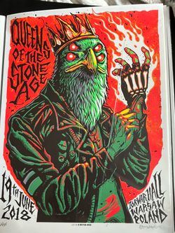 2018 Queens of The Stone Age A/P #’d 26/35 RARE AUTOGRAPHED by Munk One