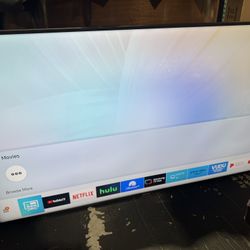 Samsung Smart 65” TV With Wall Mount And Remote Control