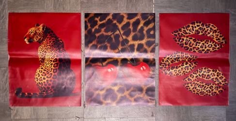3 Leopard Print Art Posters