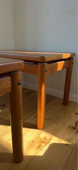 Vintage Wood Side Tables / End Tables – Set of 2