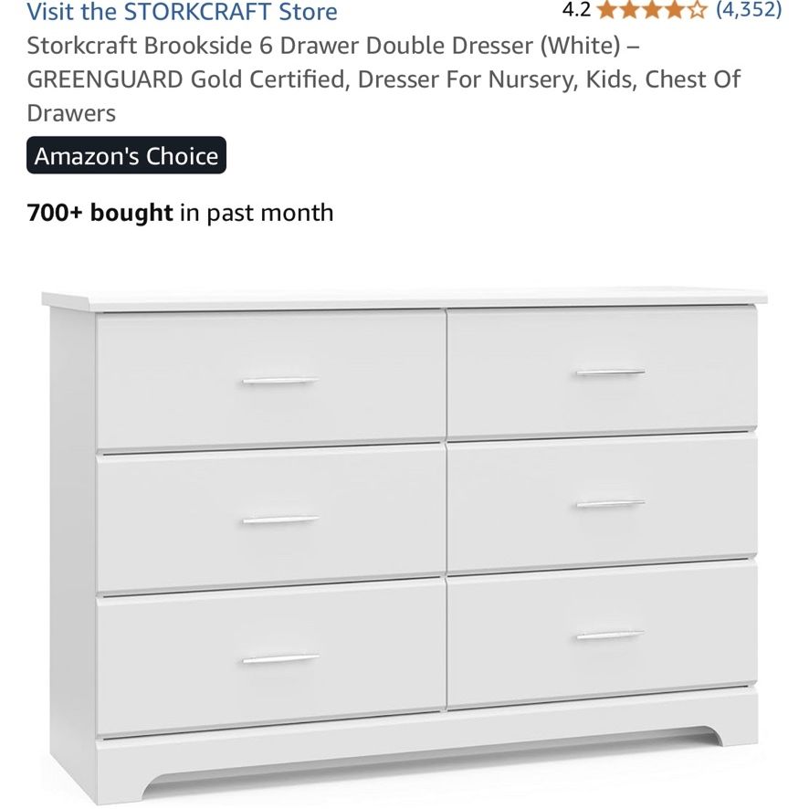 storkcraft brookside 6 drawer double dresser Brookside 6 Drawer Dresser main image 0