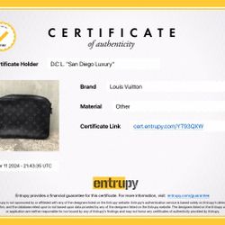 Louis Vuitton Bag With Certificate Of Authentication 