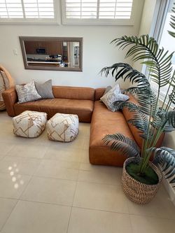 Leather Sectional like New !