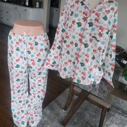Womens Size XXL Shirt & pant Holiday Pajama Set. 100% Cotton. Wondershop