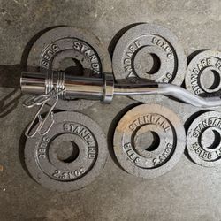 Weights Olympic Curl Bar Set