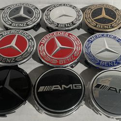 Each Mercedes wheel Center Caps 75mm X4