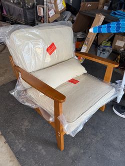 home Mid-Century Lounge Accent Chair, Beige