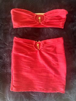 Women’s hot pink  two piece mini dress size small