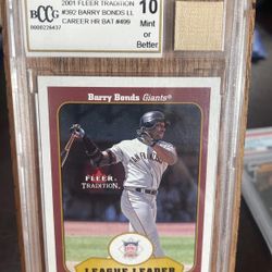 Barry Bonds Baseball Graded Card 