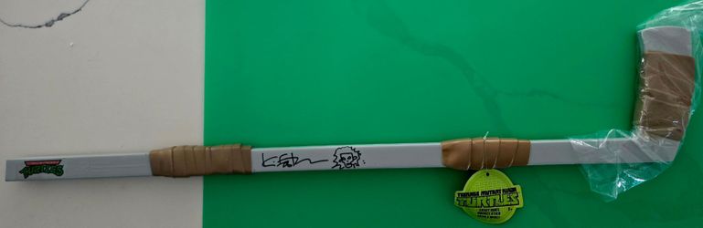 Kevin Eastman Signed TMNT Casey Jones Hockey Stick w/ Sketch & Pristine COA