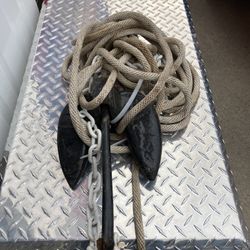 Boat Anchor With Rope 
