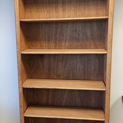 84" Tall Vintage Solid Wood Bookshelf / Storage Shelf