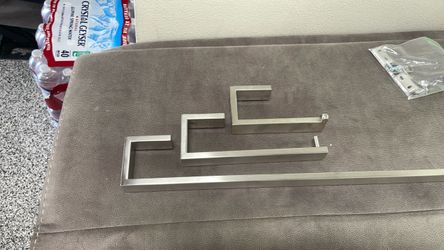 Brushed Nickel Square 3piece bathroom set