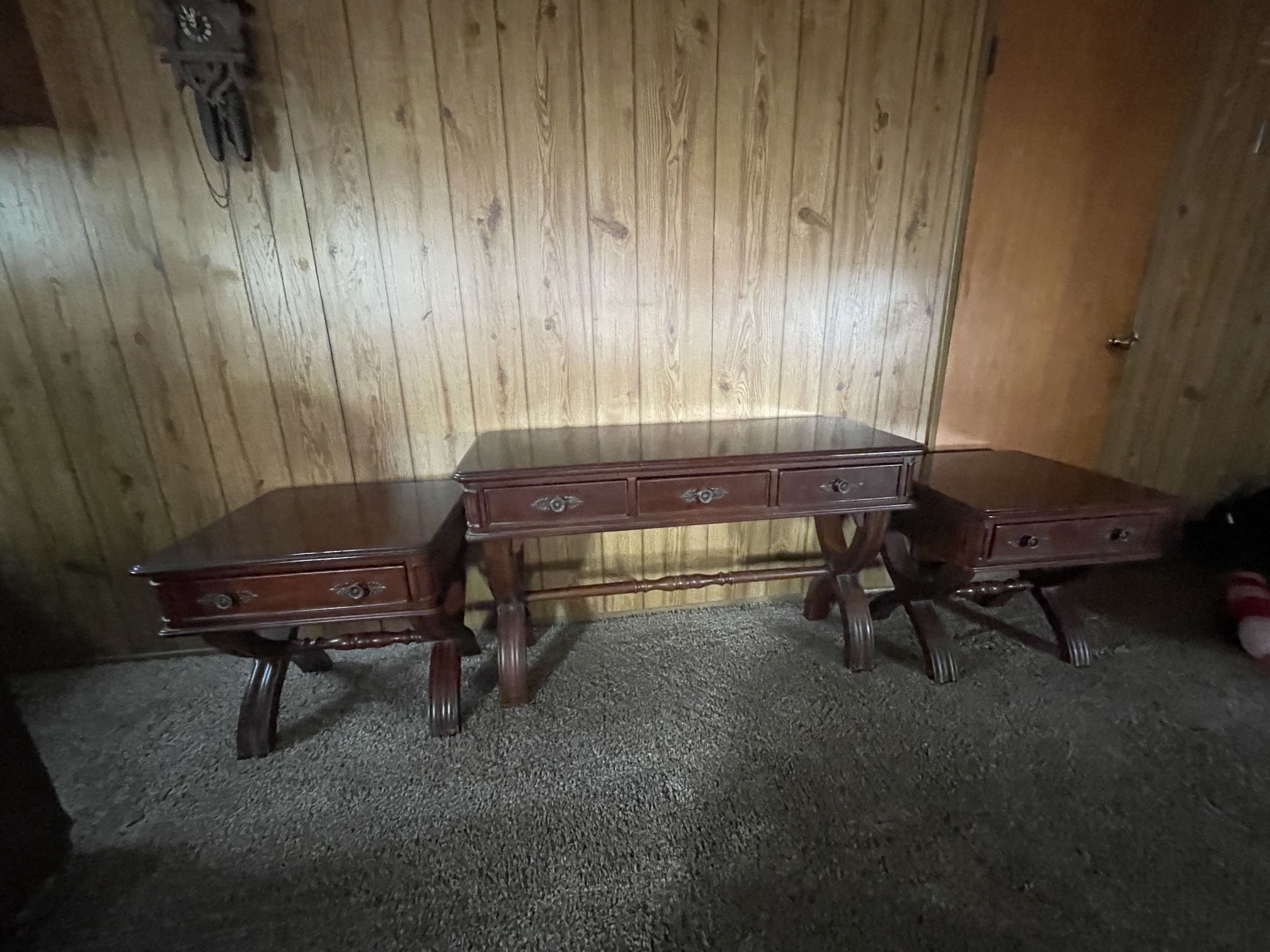 Entryway Table With Two End Tables