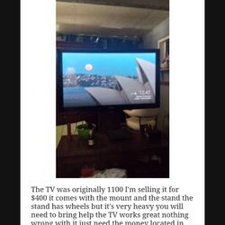50 Inch Heavy Flat Screen TV With Mount And Stand