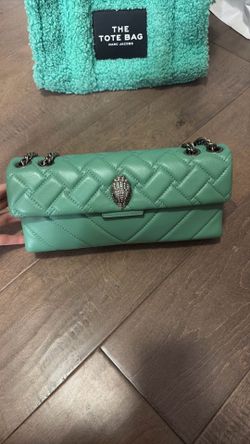 Kurt Geiger London Kensington Leather Crossbody Bag - Mint Green - Brand New