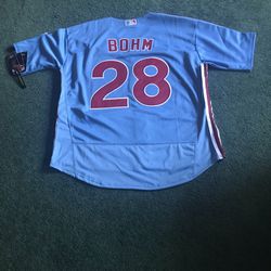 Phillies Bohm Throwback Jersey Sz Small