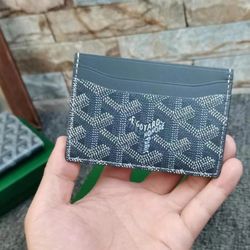 Goyard card holder goyardine grey
