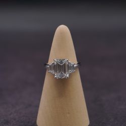 Emerald Cut Lab Diamond Bridal Ring – 14K Gold | 3.68 CTW (LAB)