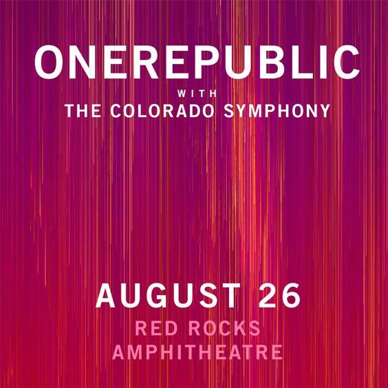 OneRepublic at Red Rocks 2 tickets (Row 22/CenterRight/$160 each)