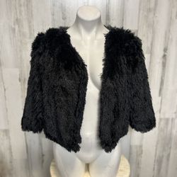Black Fur Vest 