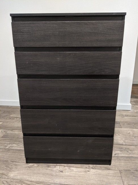 4ft Tall Black Wood Dresser for Sale in Austin, TX - OfferUp