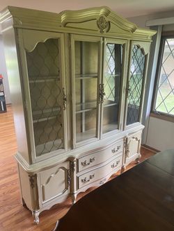 Italian Dining Room Set - China Cabinet Hutch, Table and Chairs