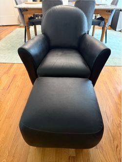 Calia Italia chair and ottoman