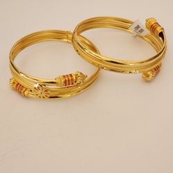 Indian Jewellery 22k Pure Gold Plated Bangles for women ( Never Fades )