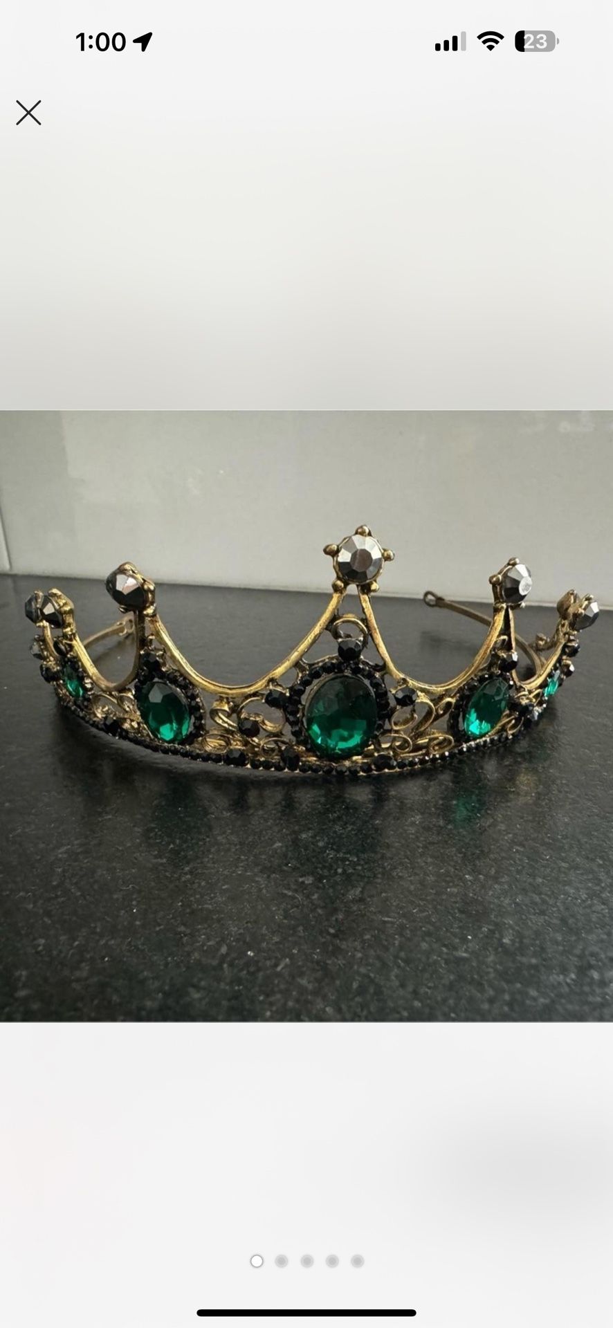 Green Gold Princess Tiara