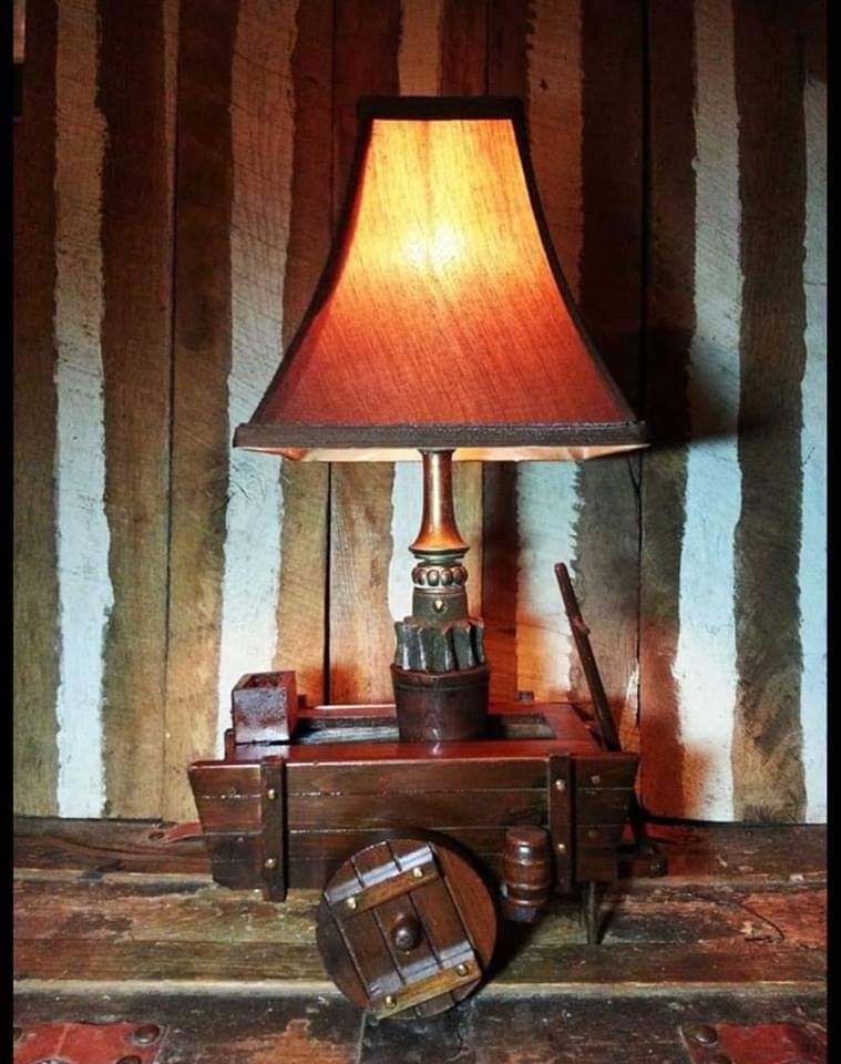 One-of-a-kind Handmade Country Art Lamp/Light. $25.00