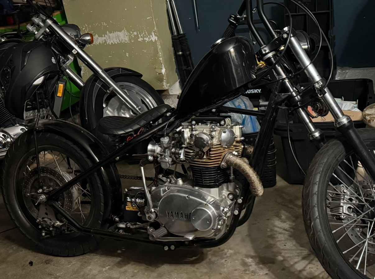 1978 Yamaha xs650 and 2000 Honda Shadow