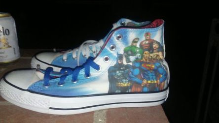 Batman, superman converse shoes