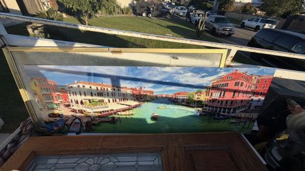 Glass Italy vibrant, panoramic depiction of the Grand Canal Picture / Image / Home Decor / Studio