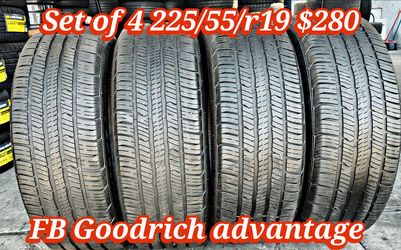 Set of 4 bf Goodrich advantage control 225/55/r19 ‼️ free instalation and balance ‼️